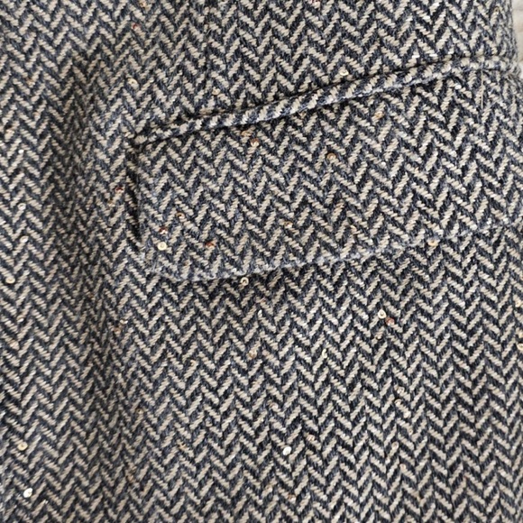 Sandro Herringbone Blazer with Sequin and Matching Short Set Size 38/40 - Picture 8 of 10